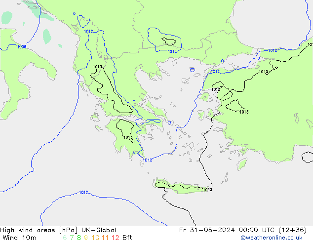 High wind areas UK-Global Fr 31.05.2024 00 UTC