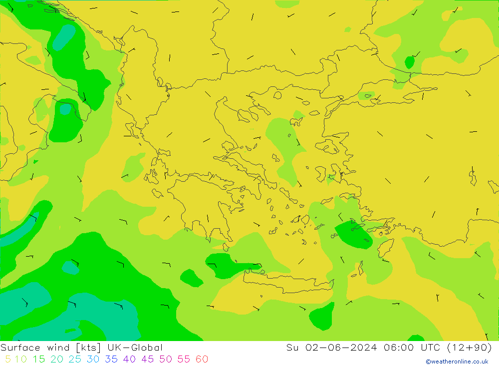 ветер 10 m UK-Global Вс 02.06.2024 06 UTC