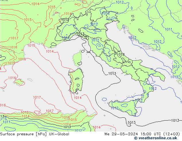 Yer basıncı UK-Global Çar 29.05.2024 15 UTC