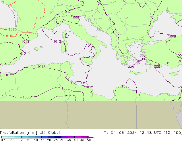 Précipitation UK-Global mar 04.06.2024 18 UTC