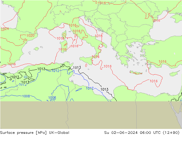 pressão do solo UK-Global Dom 02.06.2024 06 UTC