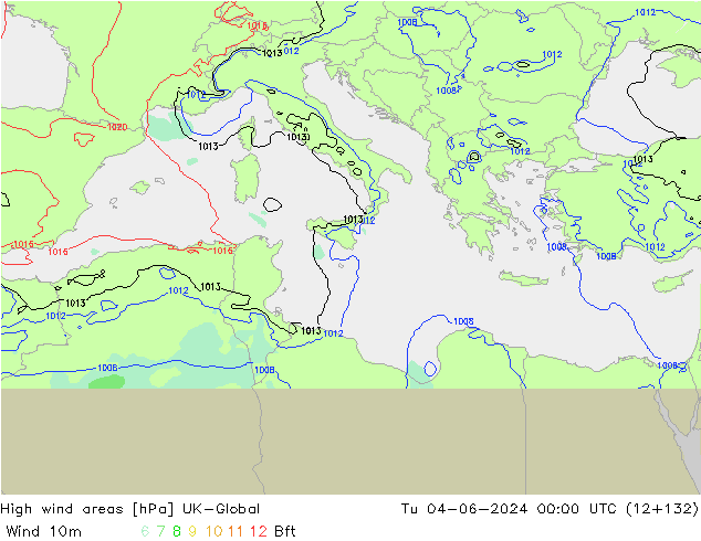 Windvelden UK-Global di 04.06.2024 00 UTC