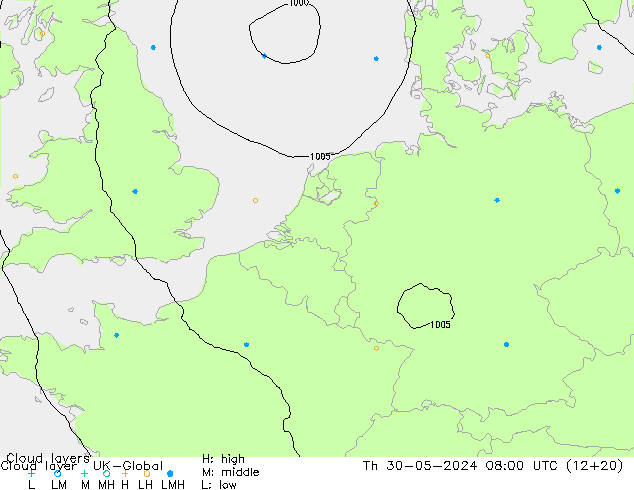 Cloud layer UK-Global Th 30.05.2024 08 UTC