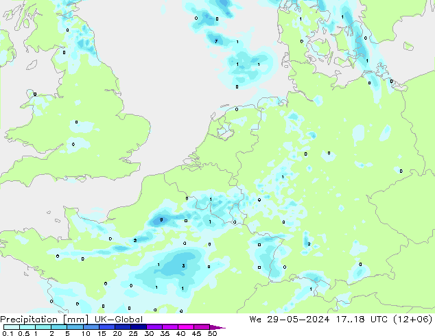 Niederschlag UK-Global Mi 29.05.2024 18 UTC