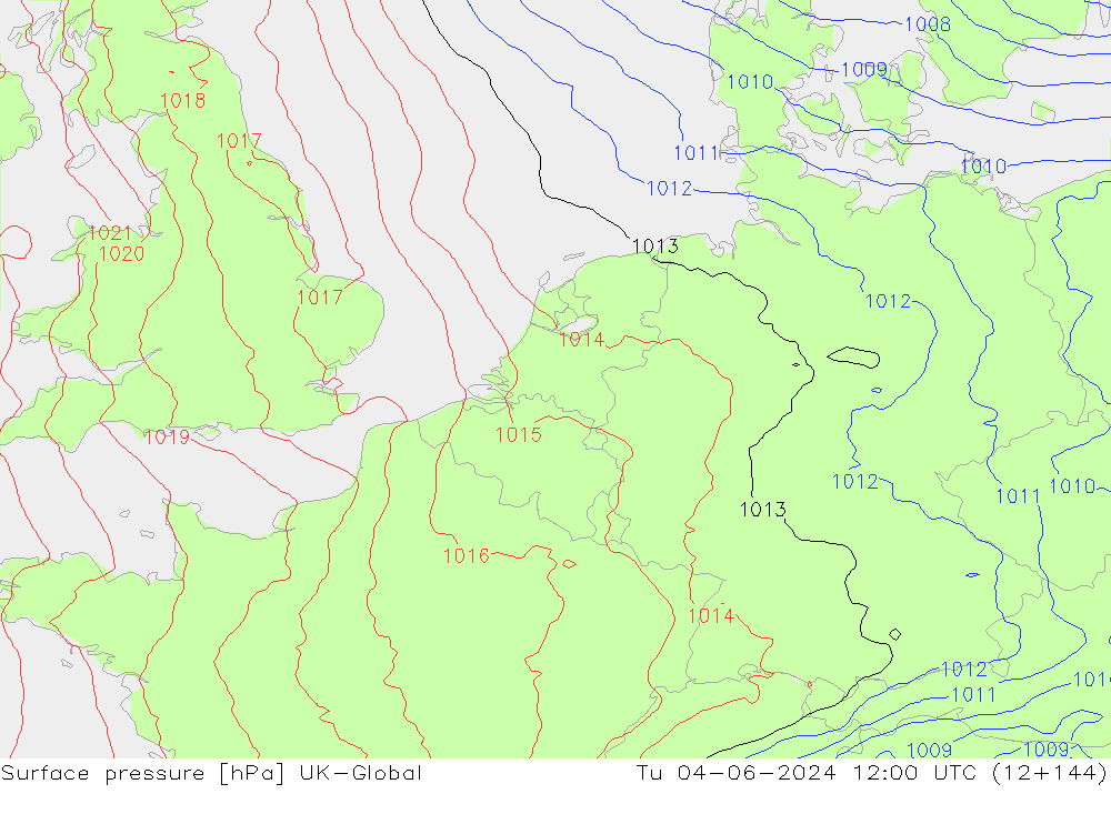 приземное давление UK-Global вт 04.06.2024 12 UTC