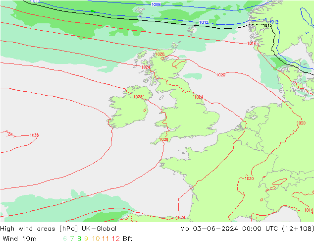High wind areas UK-Global lun 03.06.2024 00 UTC