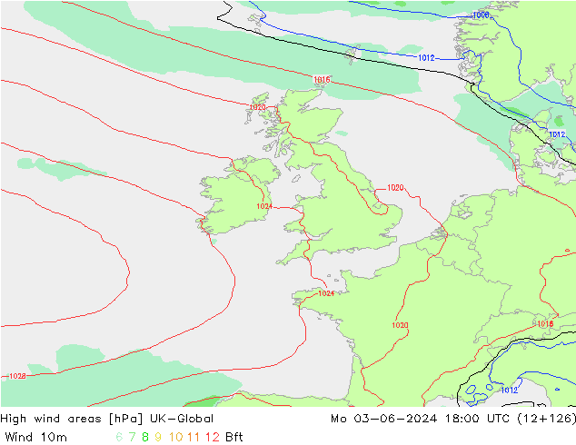 High wind areas UK-Global Mo 03.06.2024 18 UTC
