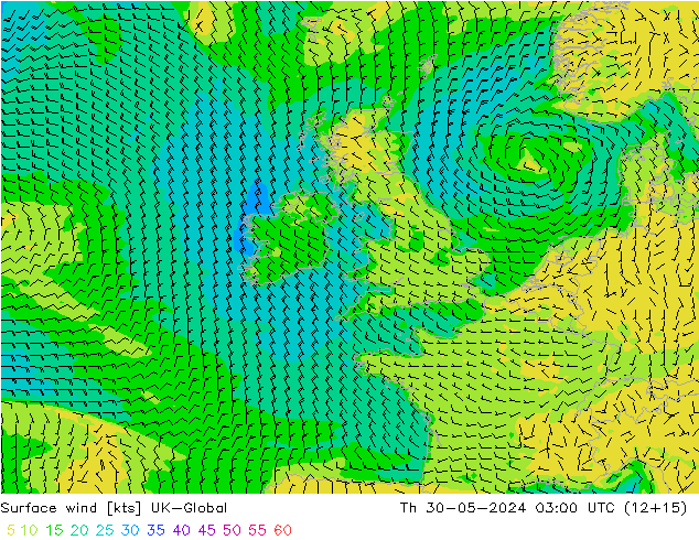 Surface wind UK-Global Th 30.05.2024 03 UTC