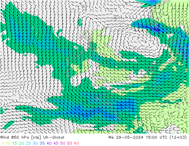  850 hPa UK-Global  29.05.2024 15 UTC