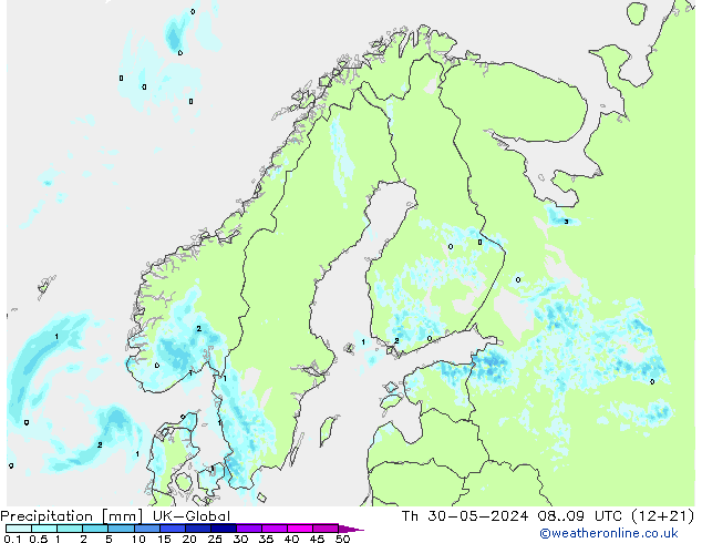 Precipitation UK-Global Th 30.05.2024 09 UTC