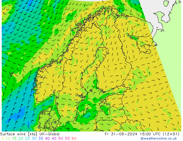 Surface wind UK-Global Fr 31.05.2024 15 UTC