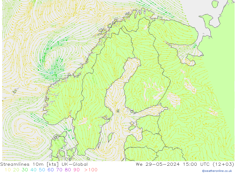 Streamlines 10m UK-Global We 29.05.2024 15 UTC