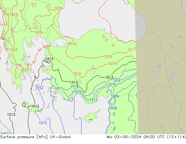 приземное давление UK-Global пн 03.06.2024 06 UTC