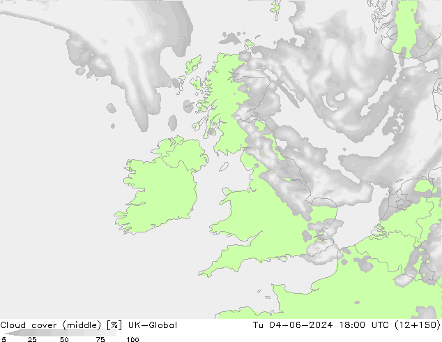 Cloud cover (middle) UK-Global Tu 04.06.2024 18 UTC