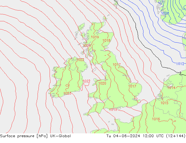 Yer basıncı UK-Global Sa 04.06.2024 12 UTC