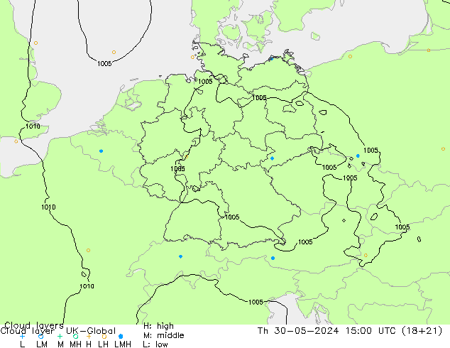 Cloud layer UK-Global  30.05.2024 15 UTC