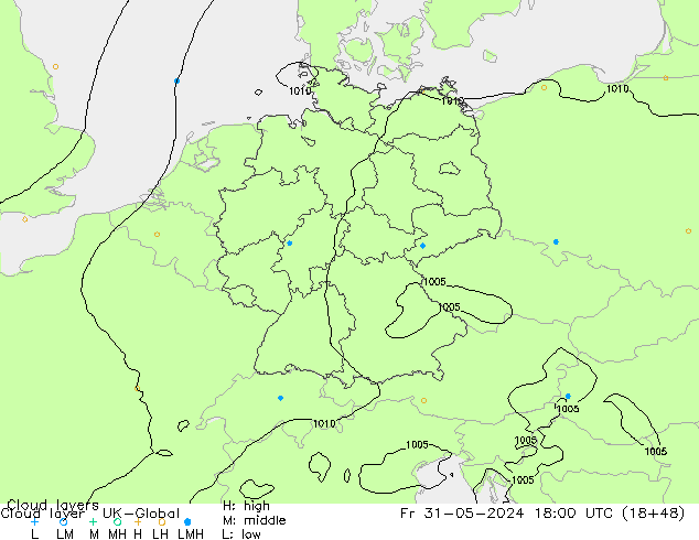 Cloud layer UK-Global пт 31.05.2024 18 UTC