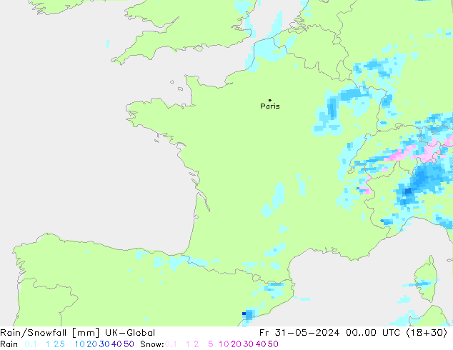 Lluvia/nieve UK-Global vie 31.05.2024 00 UTC