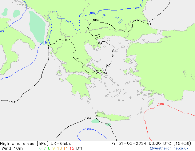 High wind areas UK-Global Fr 31.05.2024 06 UTC
