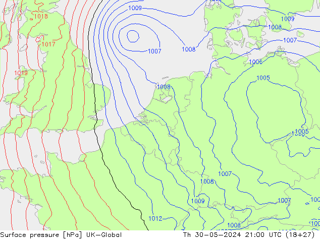 pressão do solo UK-Global Qui 30.05.2024 21 UTC