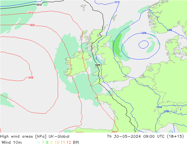 High wind areas UK-Global Qui 30.05.2024 09 UTC