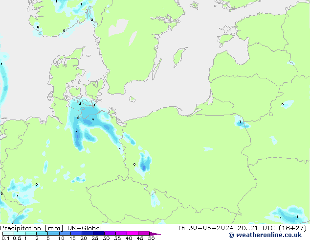 осадки UK-Global чт 30.05.2024 21 UTC