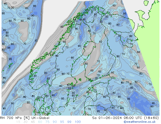 RH 700 hPa UK-Global Sa 01.06.2024 06 UTC