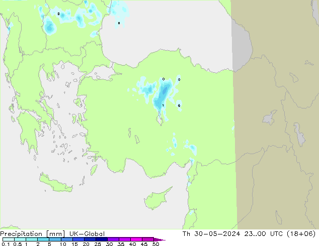 Precipitation UK-Global Th 30.05.2024 00 UTC