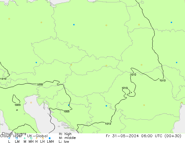 Cloud layer UK-Global Pá 31.05.2024 06 UTC