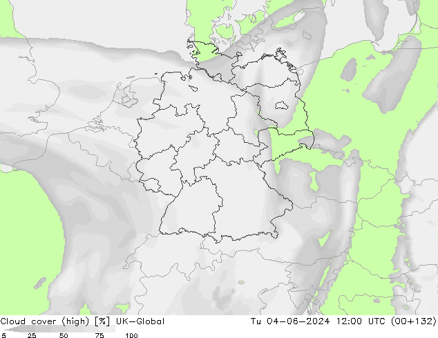 Cloud cover (high) UK-Global Tu 04.06.2024 12 UTC