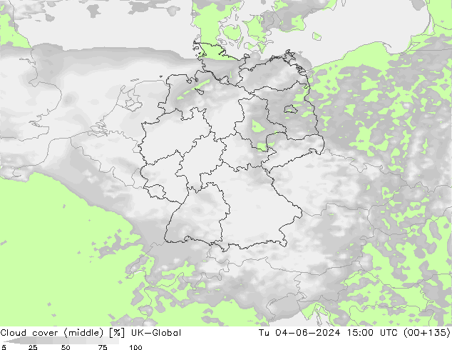 Nuages (moyen) UK-Global mar 04.06.2024 15 UTC