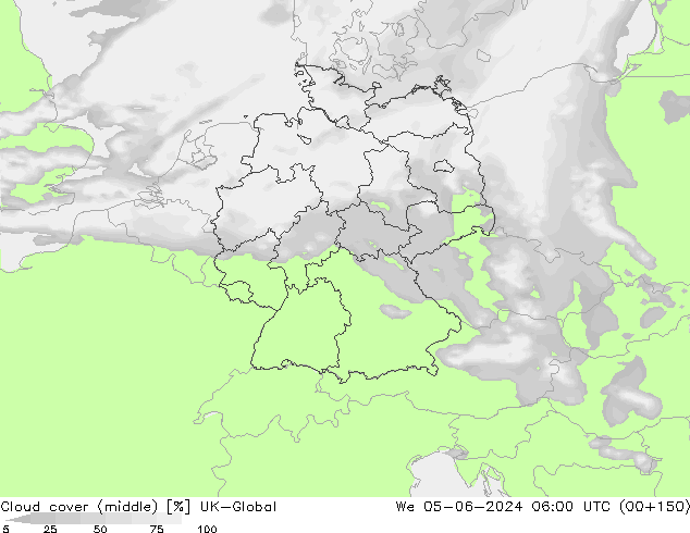 Bewolking (Middelb.) UK-Global wo 05.06.2024 06 UTC