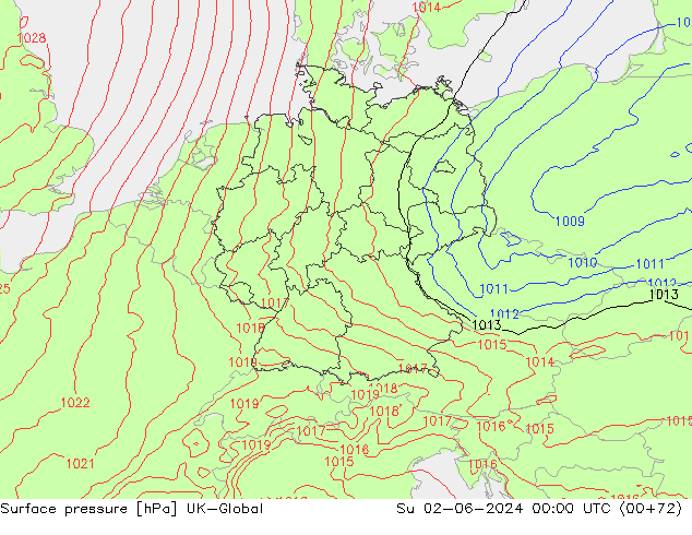 pressão do solo UK-Global Dom 02.06.2024 00 UTC