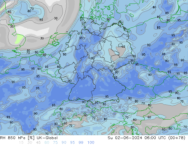 850 hPa Nispi Nem UK-Global Paz 02.06.2024 06 UTC