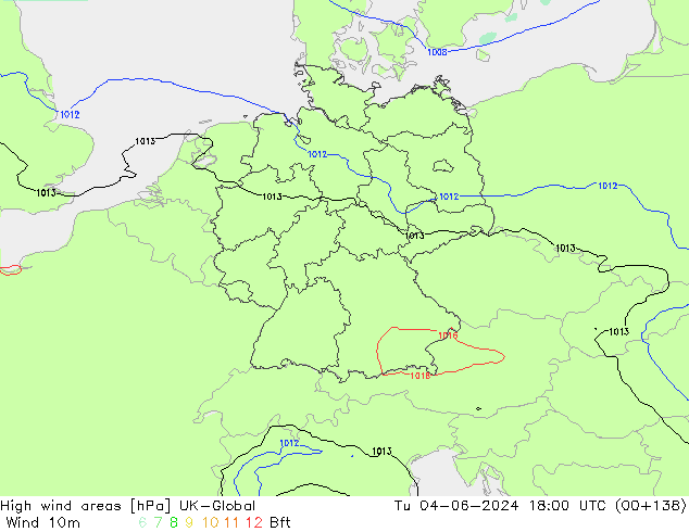 High wind areas UK-Global  04.06.2024 18 UTC