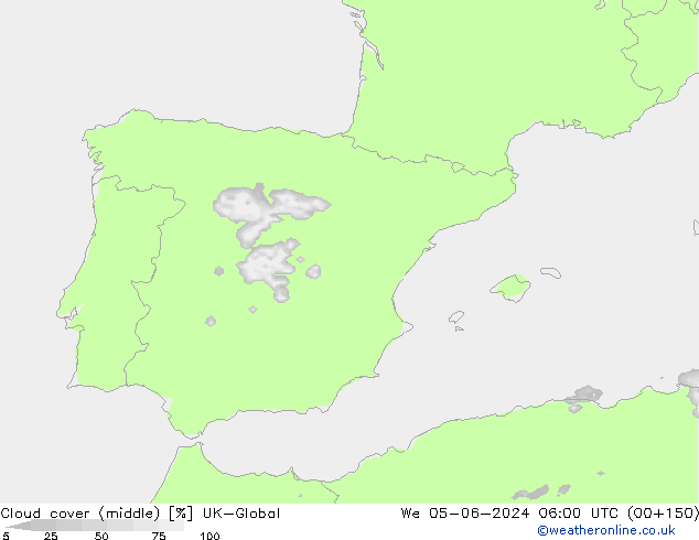Bewolking (Middelb.) UK-Global wo 05.06.2024 06 UTC