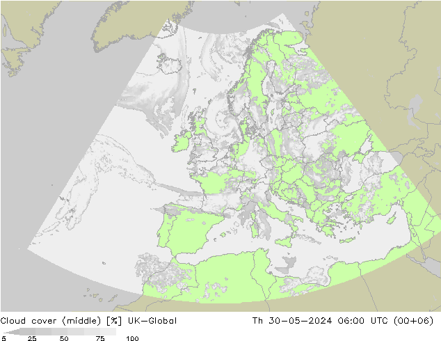 Cloud cover (middle) UK-Global Th 30.05.2024 06 UTC