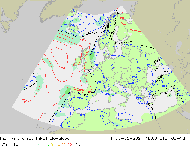 High wind areas UK-Global Qui 30.05.2024 18 UTC