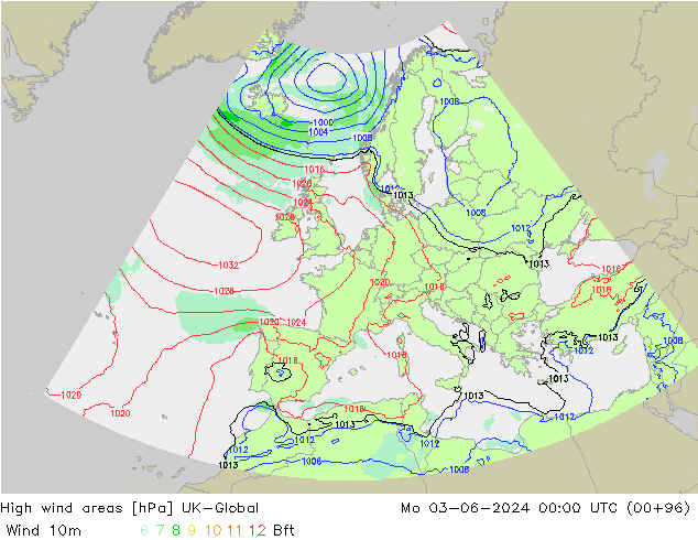 High wind areas UK-Global Po 03.06.2024 00 UTC