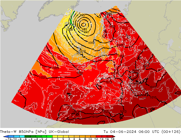 Theta-W 850hPa UK-Global mar 04.06.2024 06 UTC