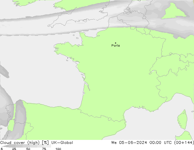 zachmurzenie (wysokie) UK-Global śro. 05.06.2024 00 UTC