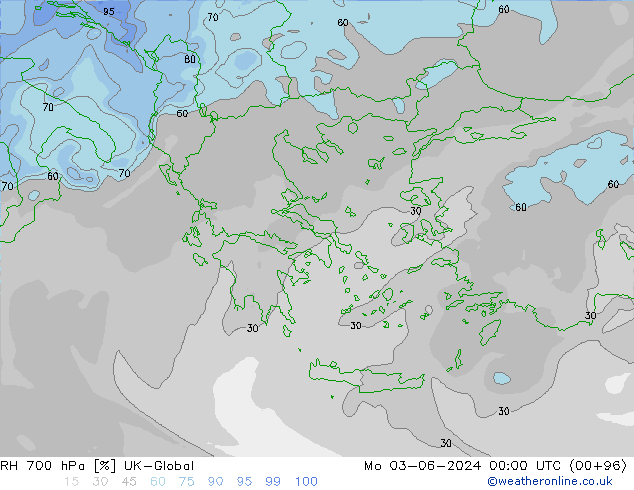 700 hPa Nispi Nem UK-Global Pzt 03.06.2024 00 UTC