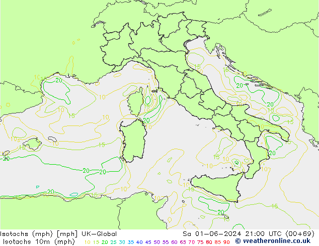 Isotachs (mph) UK-Global sab 01.06.2024 21 UTC
