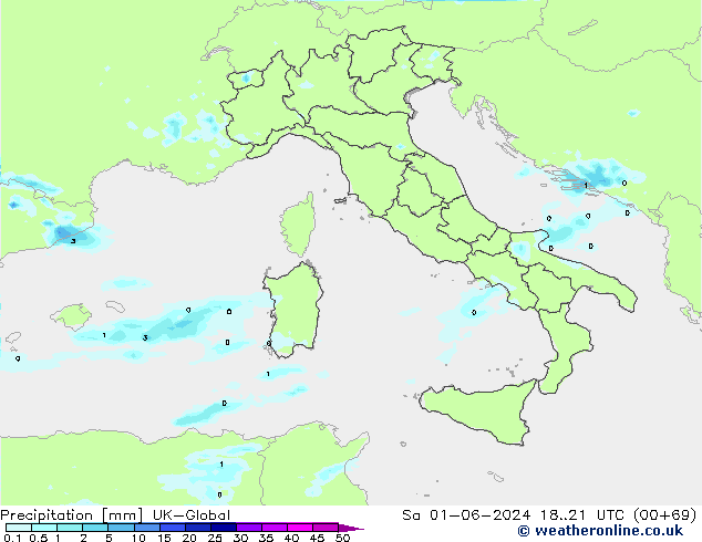 осадки UK-Global сб 01.06.2024 21 UTC