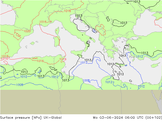 Yer basıncı UK-Global Pzt 03.06.2024 06 UTC