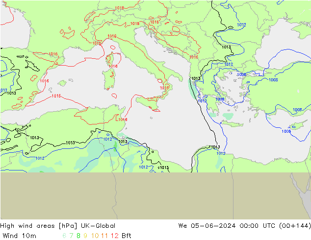 High wind areas UK-Global mer 05.06.2024 00 UTC