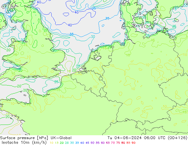 Isotachs (kph) UK-Global mar 04.06.2024 06 UTC