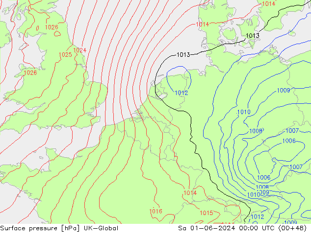 pressão do solo UK-Global Sáb 01.06.2024 00 UTC