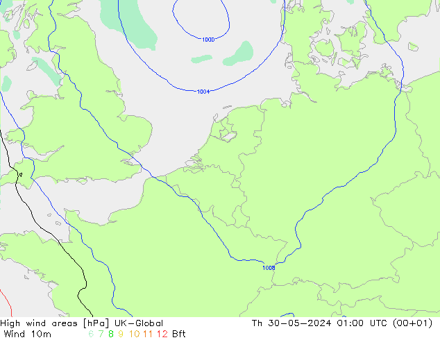 High wind areas UK-Global Th 30.05.2024 01 UTC