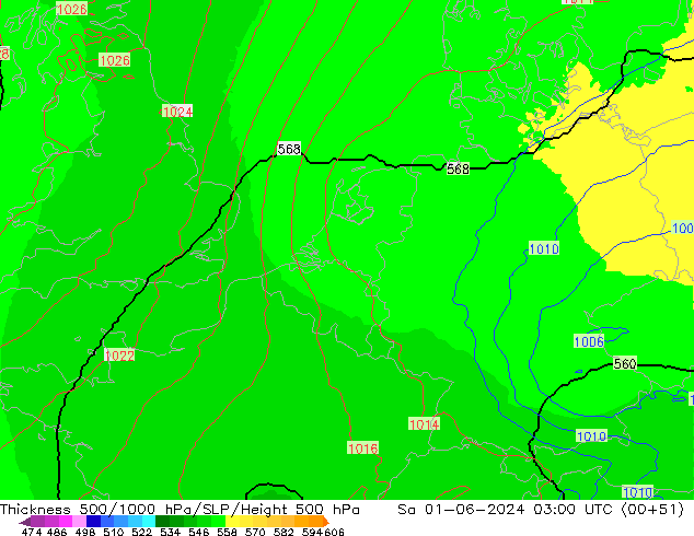 Thck 500-1000hPa UK-Global Sa 01.06.2024 03 UTC